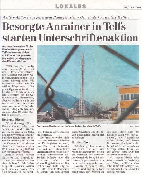 tiroler Tageszeitung vom 03.02.2006